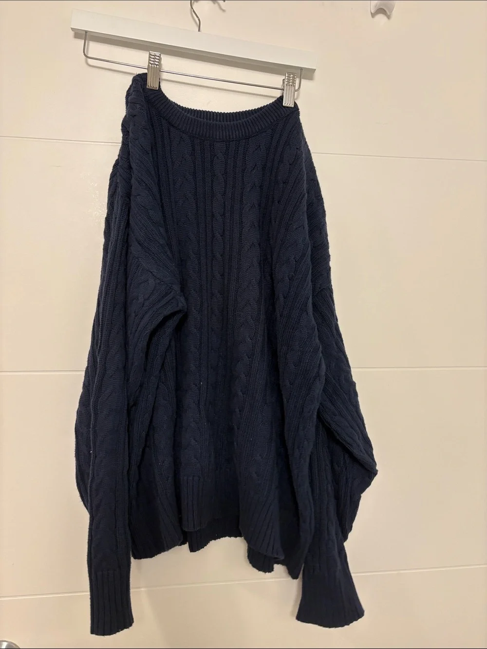 Navy Cable Knit Sweater - Picture 2 of 3